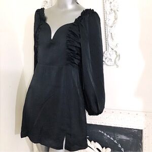 Entro Black Bishop Sleeve Dress NWT
